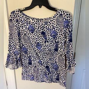 Lilly Pulitzer Blue and White high tide print, XS